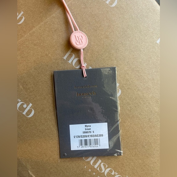 House of CB MYRNA Chocolate brown satin corset dress - Picture 6 of 6